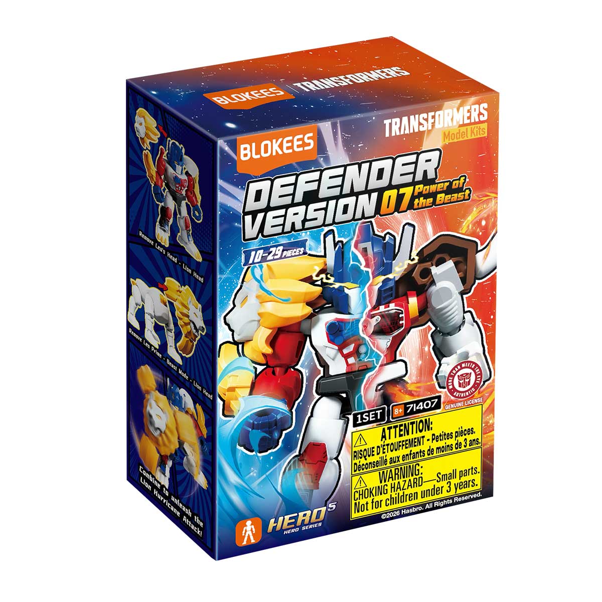 BLOKEES - 變形金剛 捍衛者版 DV07 盲盒模型 Defender Version 07 Power of the Beast (71407) 原盒(12小盒) 810181533798
