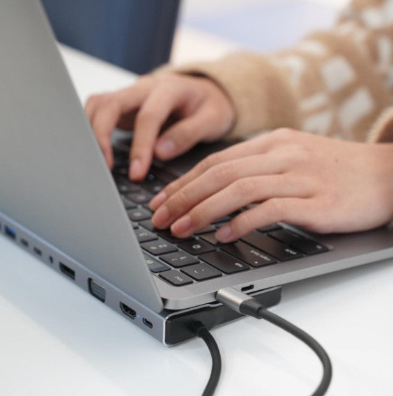 Vinnic 銀戰士電池 - Vinnic 14-in-1 100W USB-C Duo Display 雙影像輸出 擴充基座