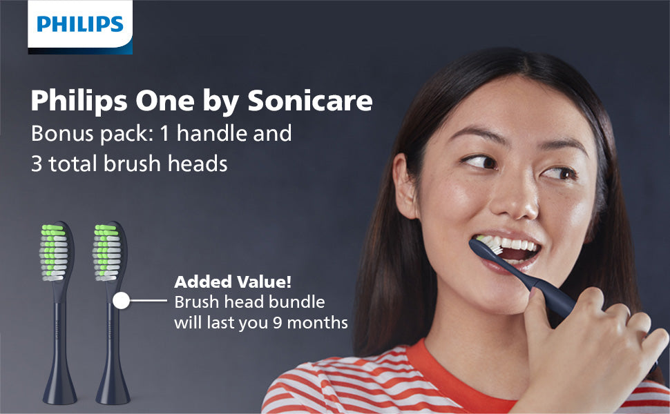 Philips 飛利浦 - ONE BY SONICARE 電動牙刷 連兩個原裝刷頭超值套裝 HY1100