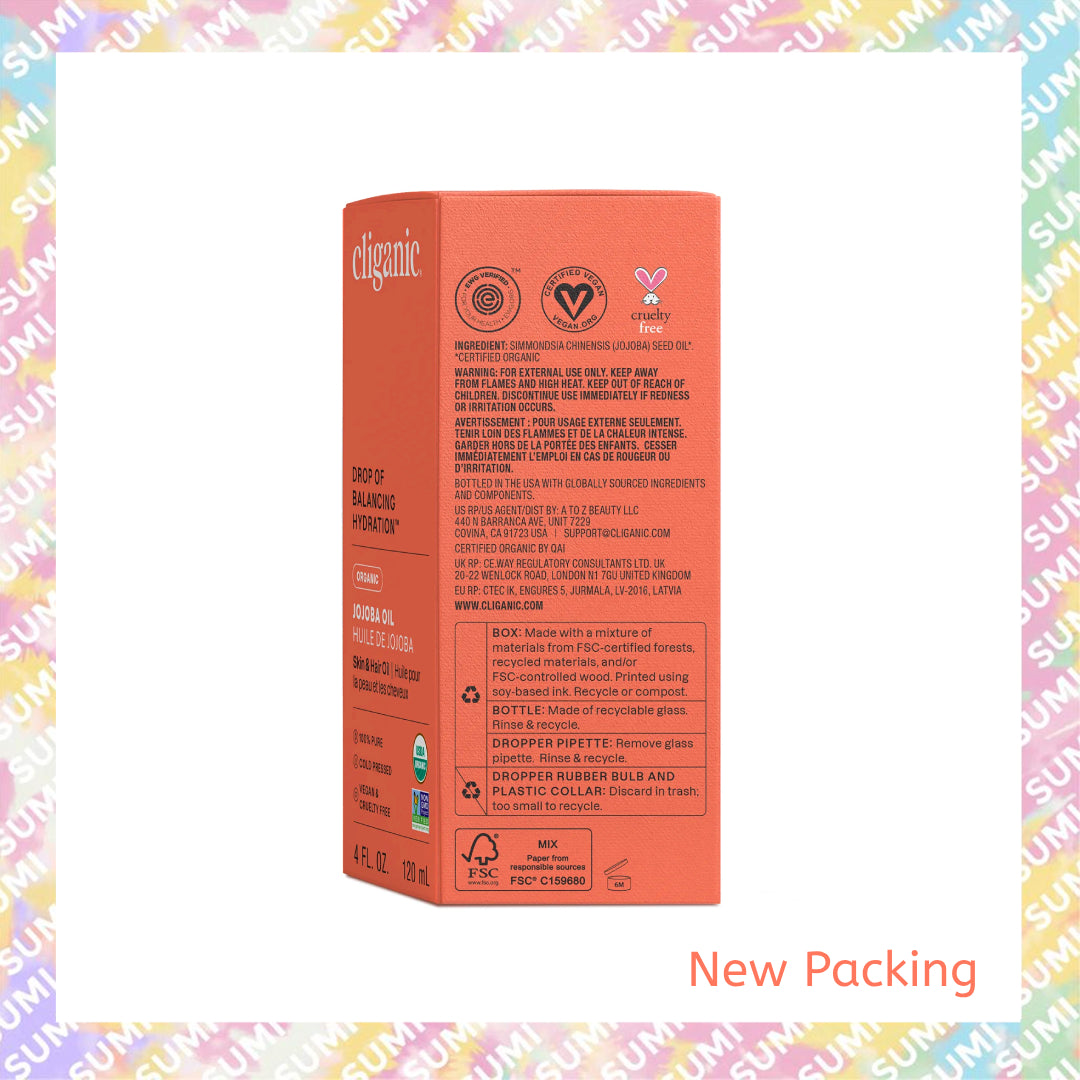 Cliganic - USDA認證 100%純天然冷壓荷荷巴油 120ml