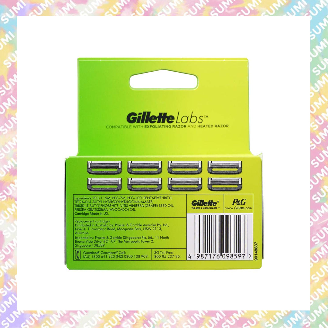 Gillette 吉列 - Labs 極光系列 剃鬚刀頭 刮鬍替換刀片 (4/8片裝)