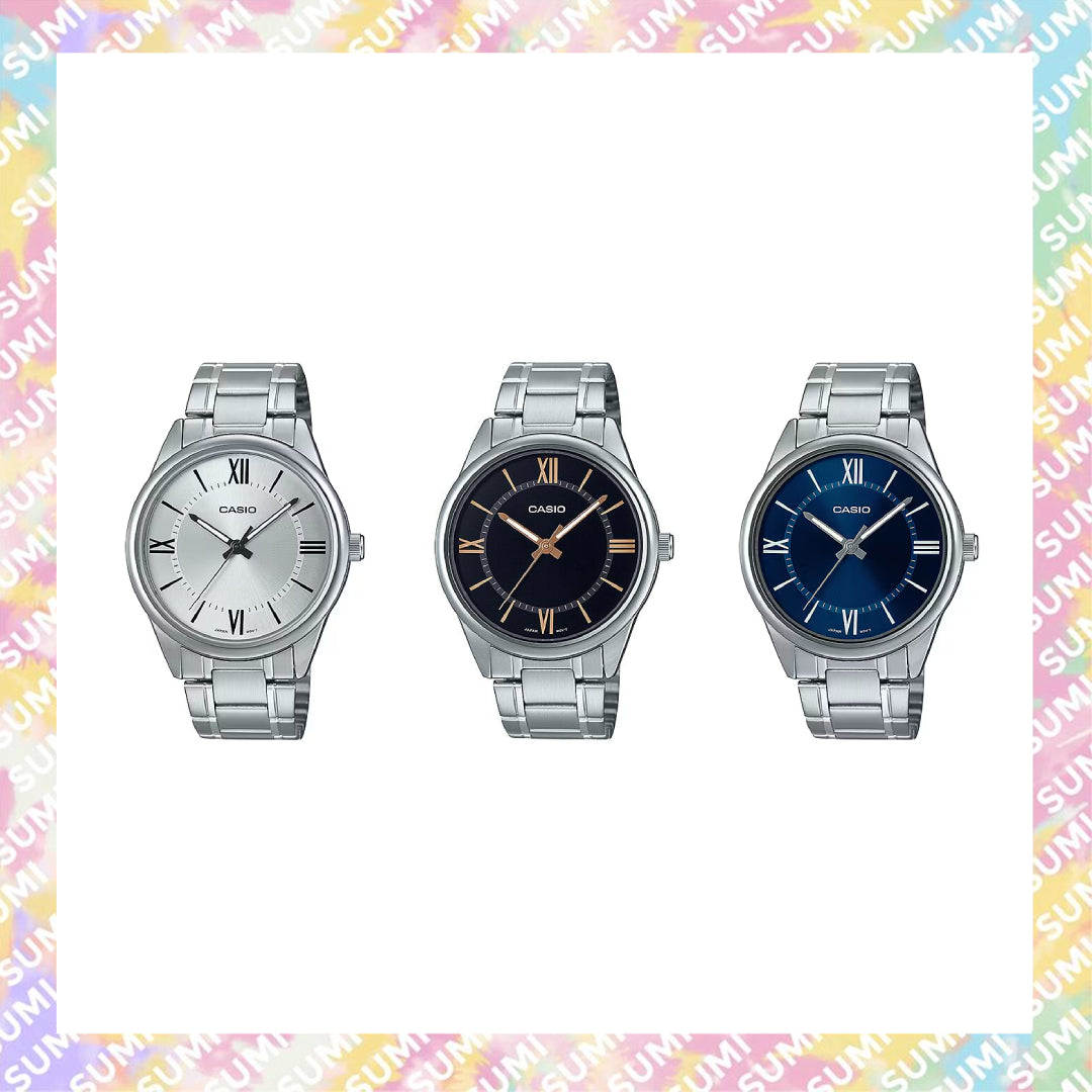 Casio - MTP-V005D-1B5/MTP-V005D-2B5/MTP-V005D-7B5 40mm不鏽鋼男士石英手錶