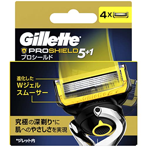 Gillette 吉列 - PROSHIELD 5+1 鋒護系列 剃鬚刀頭 刮鬍替換刀片 (4片裝)