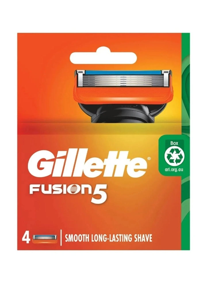Gillette 吉列 - 吉列 FUSION 5 鋒隱系列 剃鬚刀頭 刮鬍替換刀片 (4/8片裝)