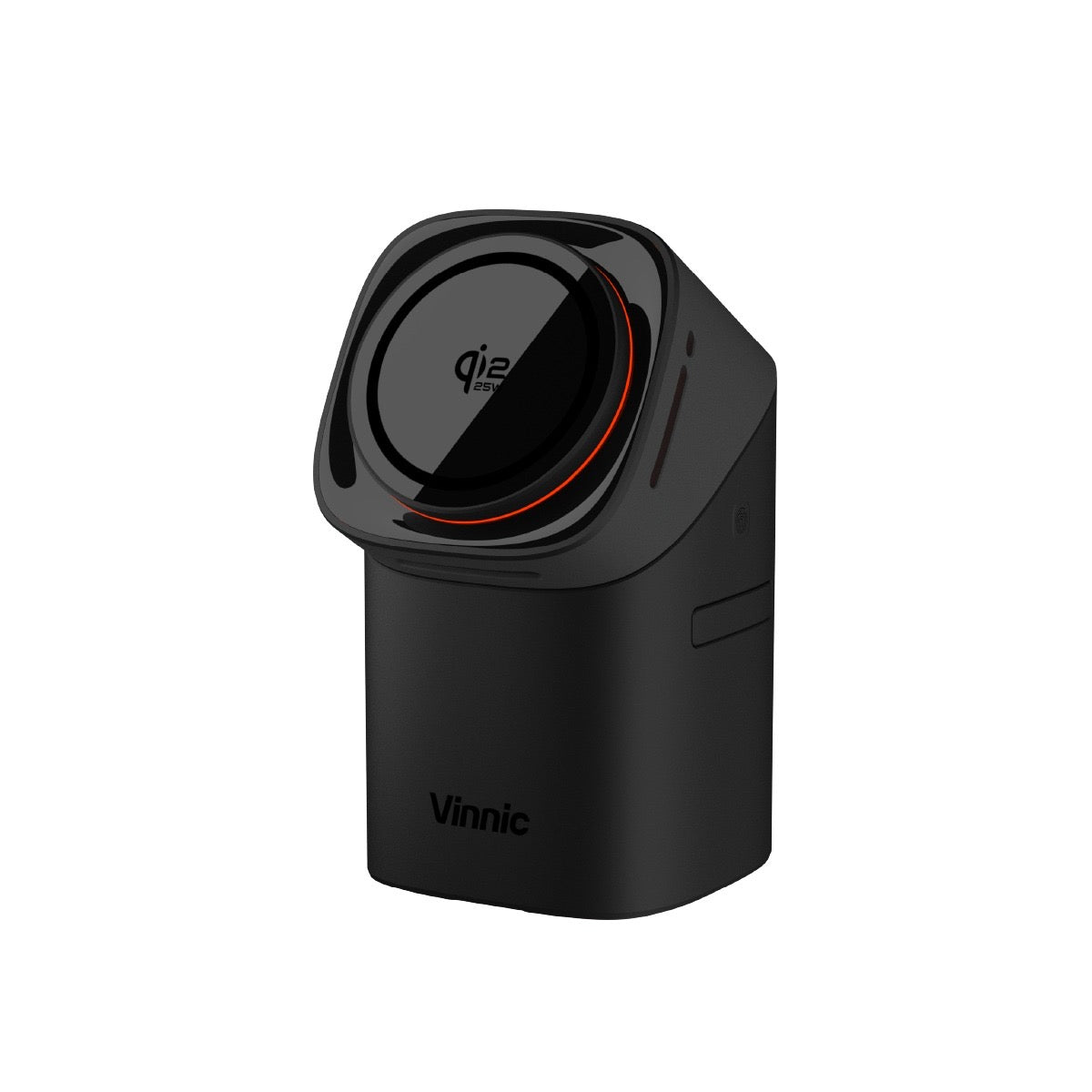 Vinnic 銀戰士電池 - 【31WSCG8-BK】OWL PEAK 3 磁吸無線充電座 | Qi2.2 25W 快充、支援 Apple/Samsung 雙系統手錶 (黑色)
