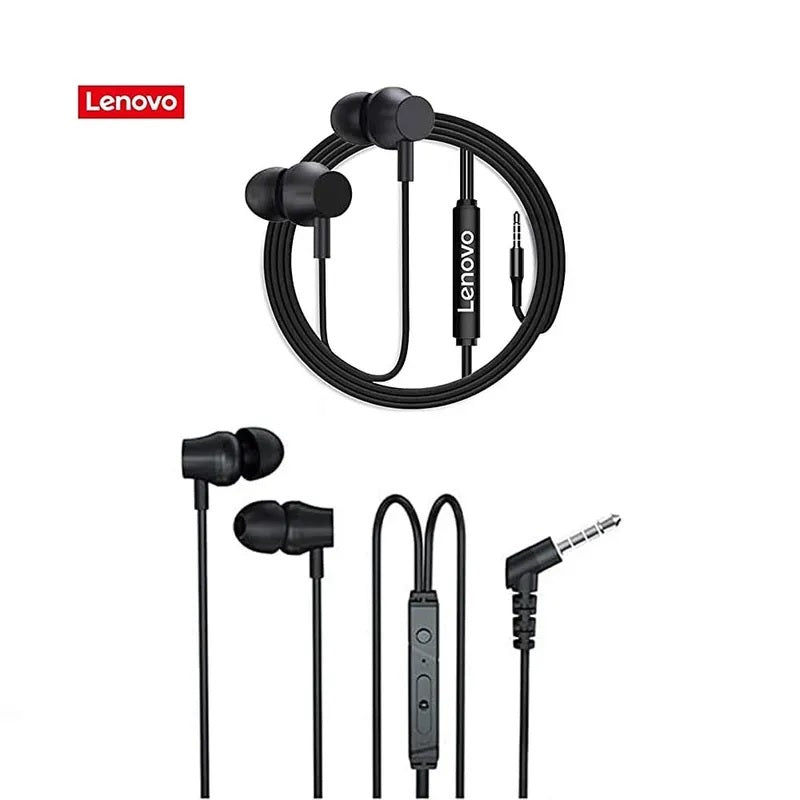 Lenovo 聯想 - QF320入耳式 重低音高音質線控 3.5mm 聽歌通話 有線耳機