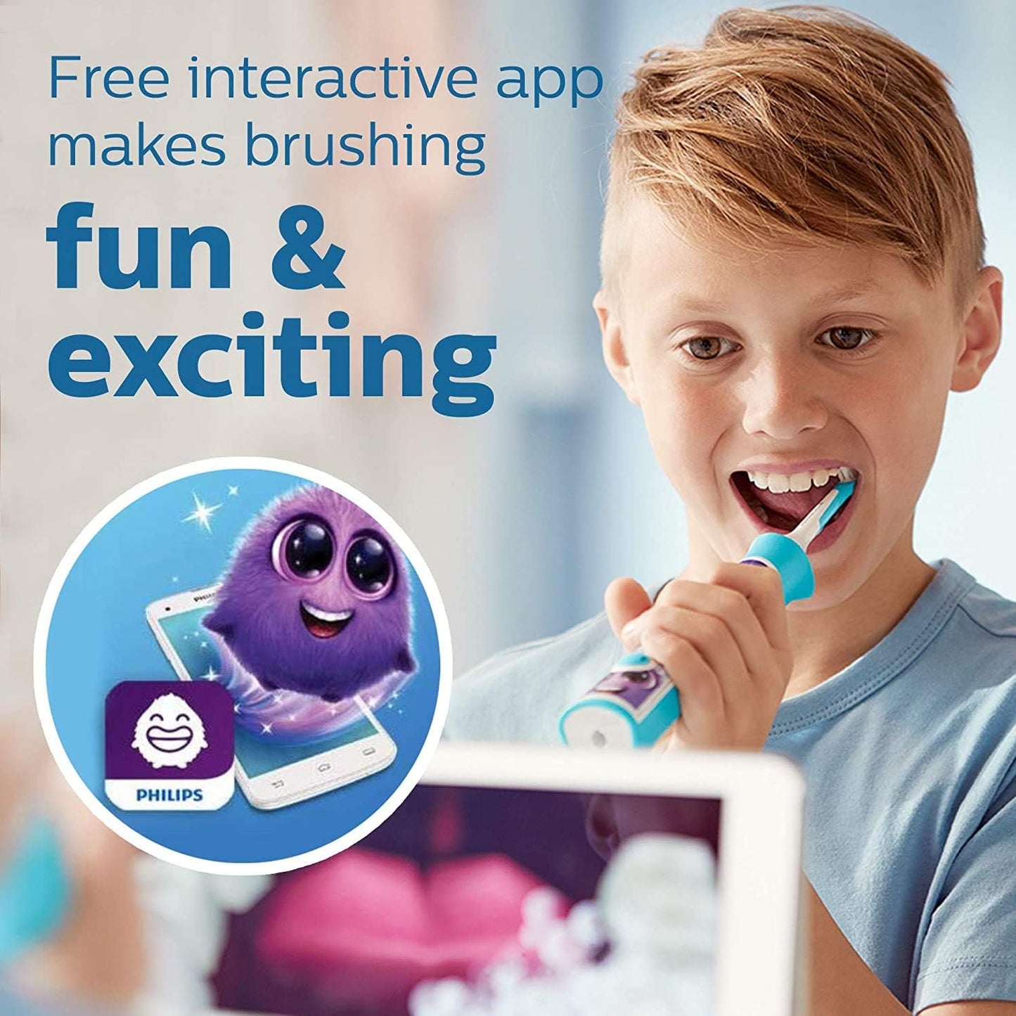 飛利浦 飛利浦 - Sonicare For Kids 兒童聲波靜音粉紅色 APP 支援 HX6351/41