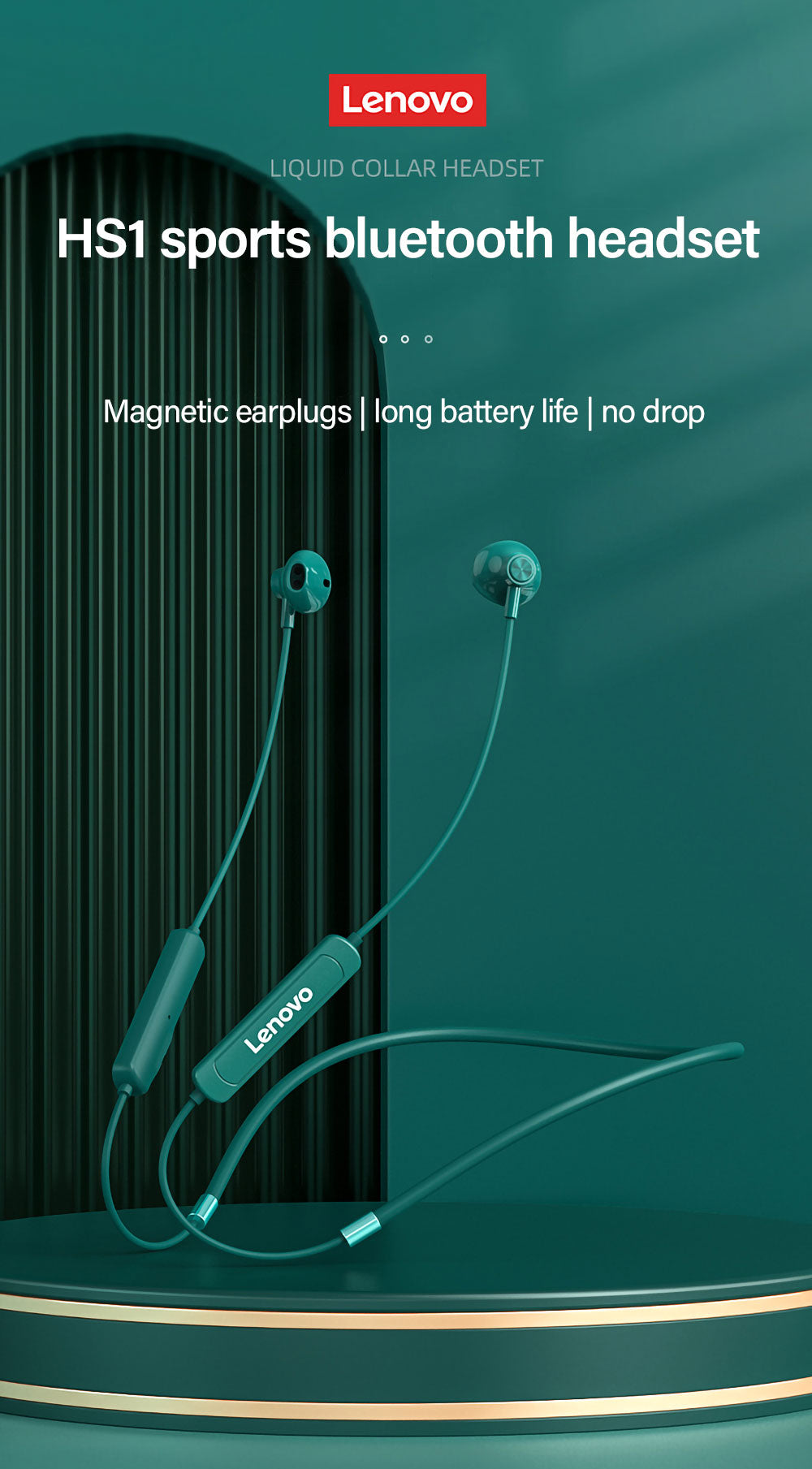 Lenovo 聯想 - SH1 頸掛半入耳式無線藍牙耳機 藍牙5.0耳機