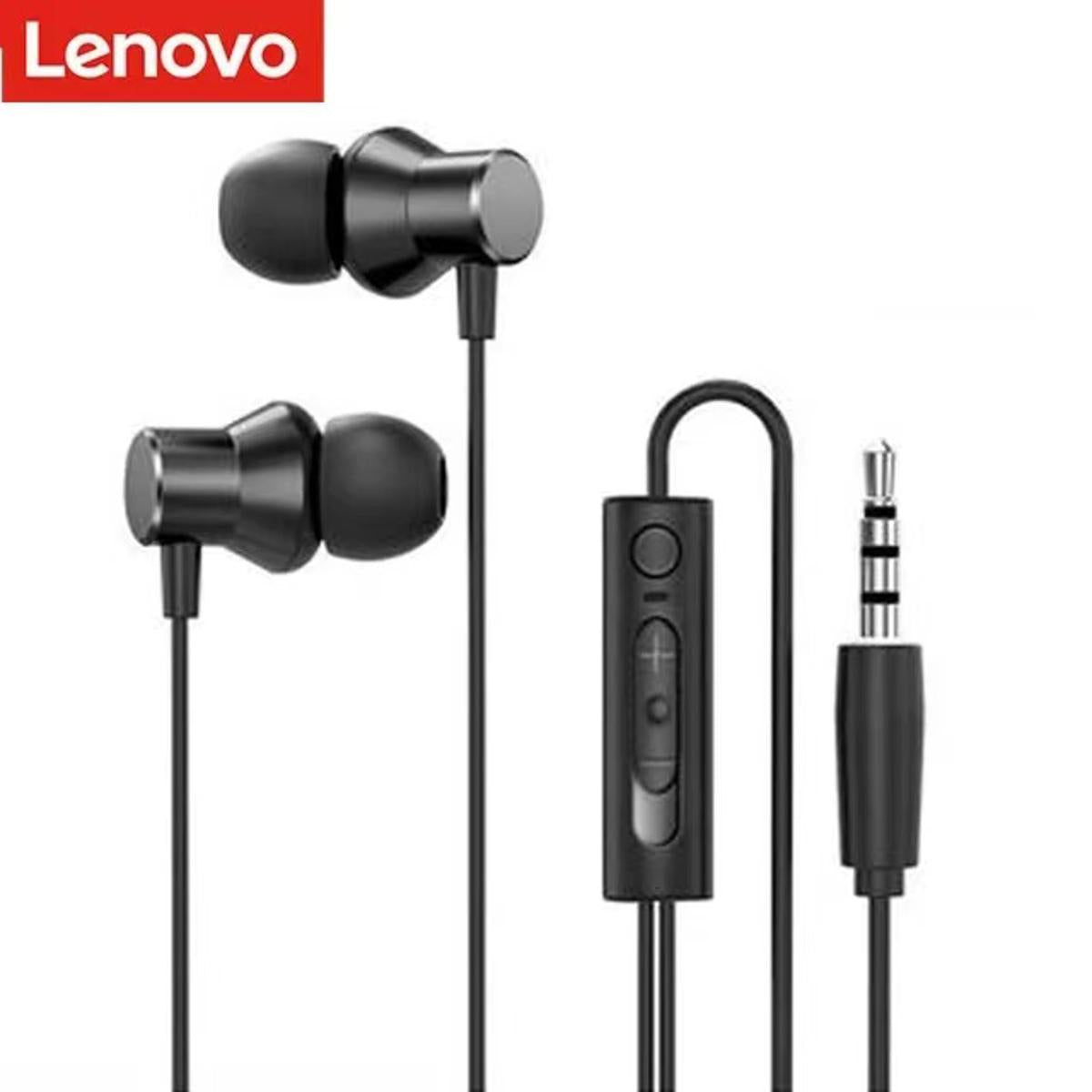 Lenovo 聯想 - QF320入耳式 重低音高音質線控 3.5mm 聽歌通話 有線耳機