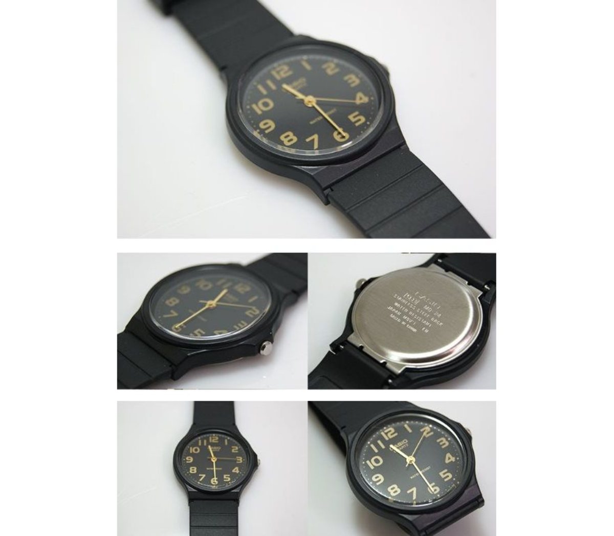 Casio - MQ-24-1B2 (黑色金字) / MQ-24-1B3 (黑色白字) 運動感休閒錶