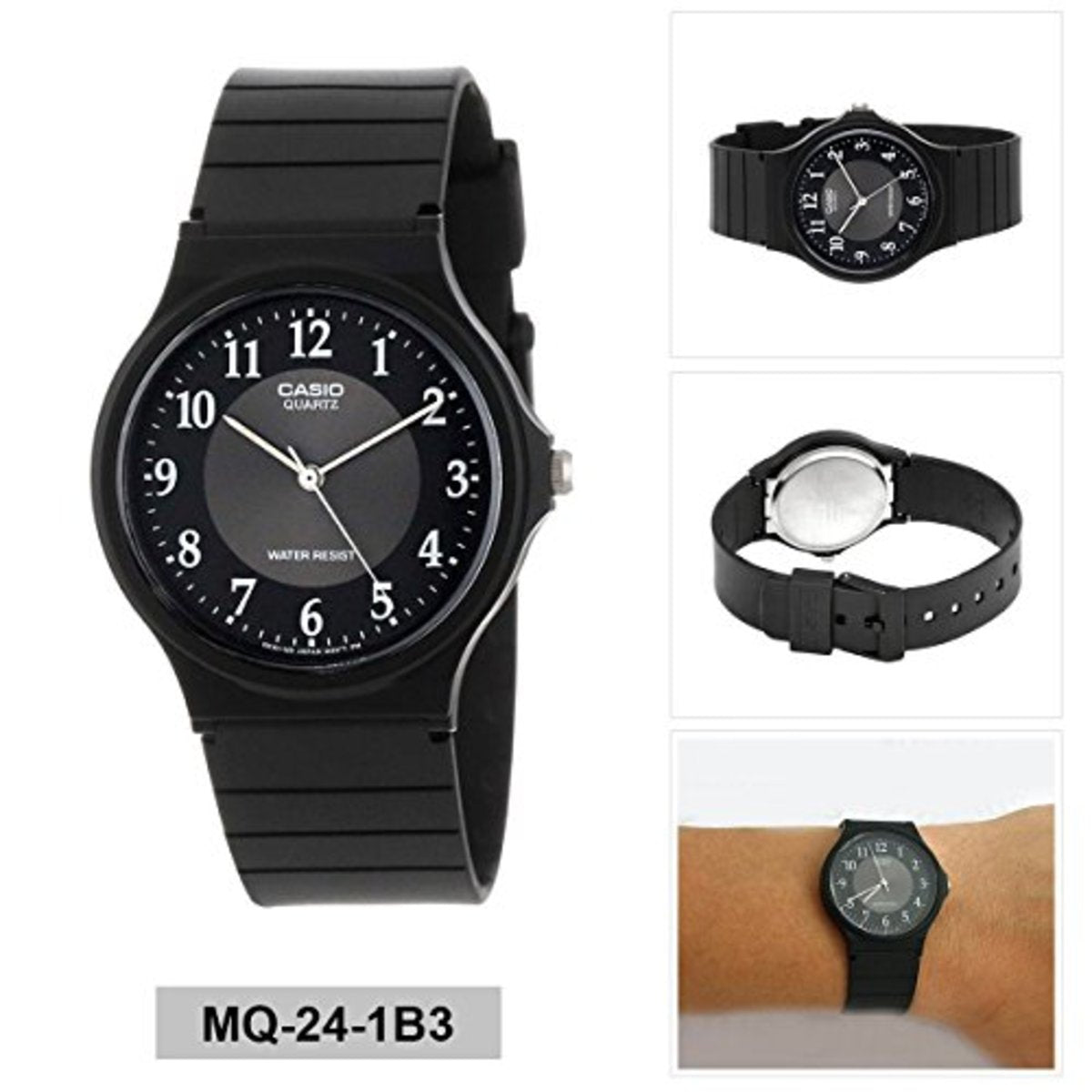 Casio - MQ-24-1B2 (黑色金字) / MQ-24-1B3 (黑色白字) 運動感休閒錶