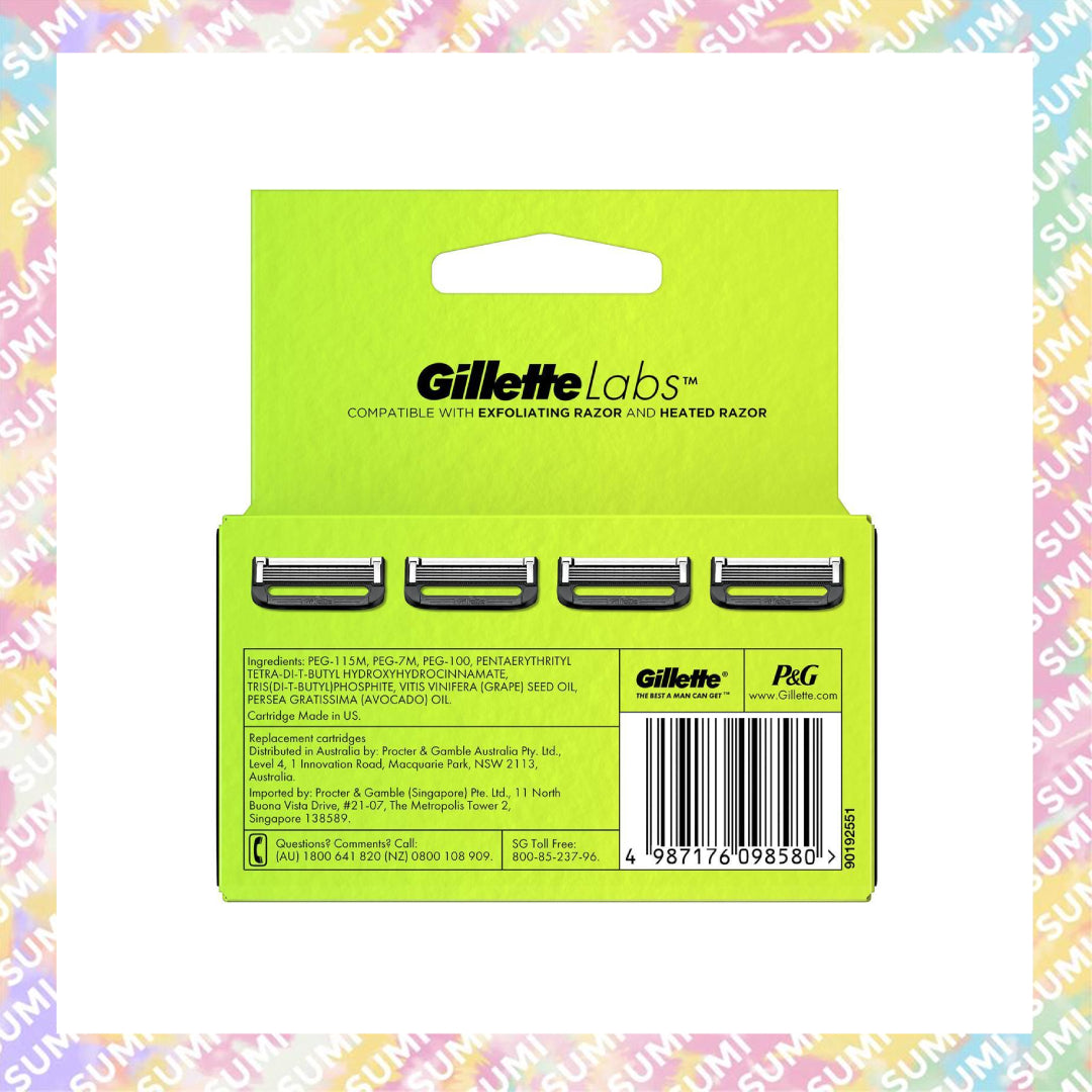 Gillette 吉列 - Labs 極光系列 剃鬚刀頭 刮鬍替換刀片 (4/8片裝)