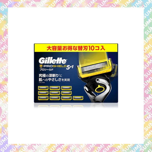 Gillette 吉列 - 吉利 PROSHIELD 5+1 鋒護系列 刮鬍替換刀片 10片裝 (4987176032584)