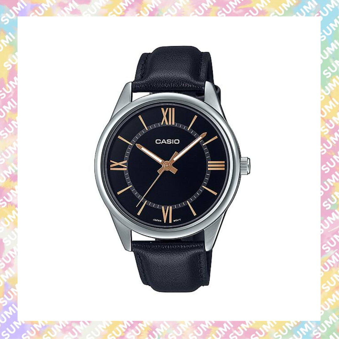 Casio - MTP-V005L-1B4/MTP-V005L-1B5/MTP-V005L-2B4/MTP-V005L-2B5/MTP-V005L-7B4/MTP-V005L-7B5 40mm 皮帶款男士石英手錶