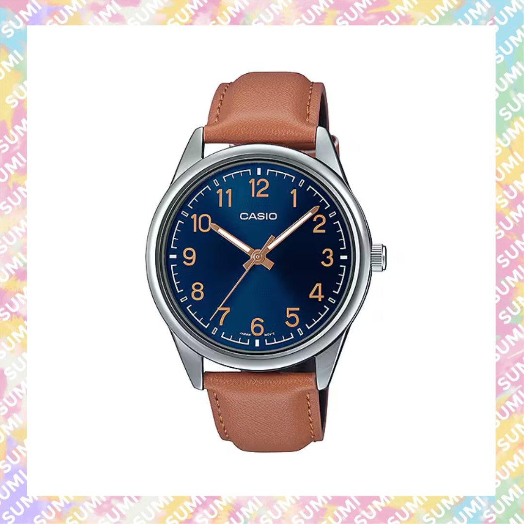 Casio - MTP-V005L-1B4/MTP-V005L-1B5/MTP-V005L-2B4/MTP-V005L-2B5/MTP-V005L-7B4/MTP-V005L-7B5 40mm 皮帶款男士石英手錶