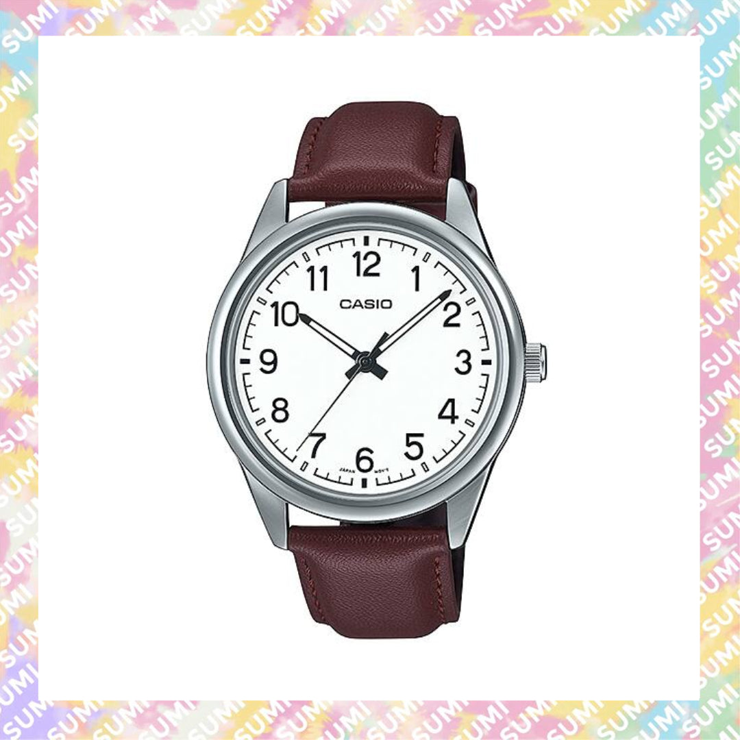 Casio - MTP-V005L-1B4/MTP-V005L-1B5/MTP-V005L-2B4/MTP-V005L-2B5/MTP-V005L-7B4/MTP-V005L-7B5 40mm 皮帶款男士石英手錶