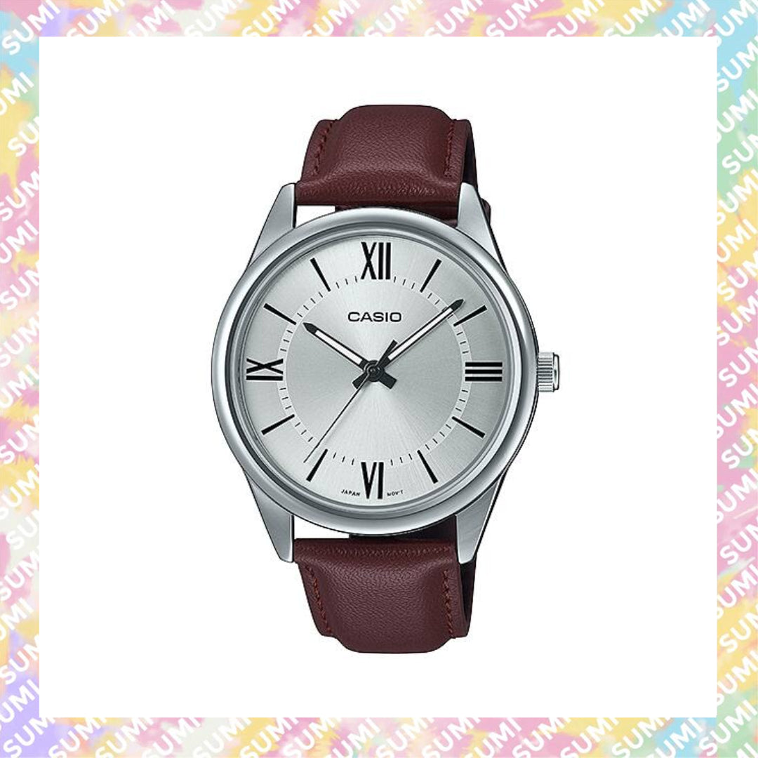 Casio - MTP-V005L-1B4/MTP-V005L-1B5/MTP-V005L-2B4/MTP-V005L-2B5/MTP-V005L-7B4/MTP-V005L-7B5 40mm 皮帶款男士石英手錶