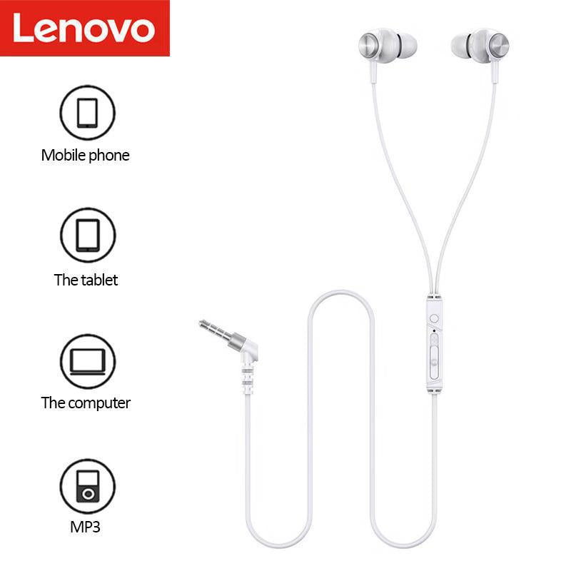 Lenovo 聯想 - QF320入耳式 重低音高音質線控 3.5mm 聽歌通話 有線耳機
