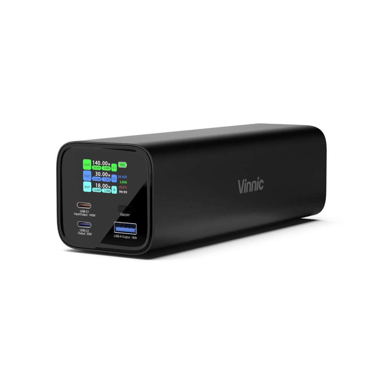 Vinnic 銀戰士電池 - 【HV140WG1-27BK】Mount Parker 2 140W PD3.1 27000mAh 行動電源 充電寶 - 為筆記型電腦和手機快速充電(可攜帶上飛機)
