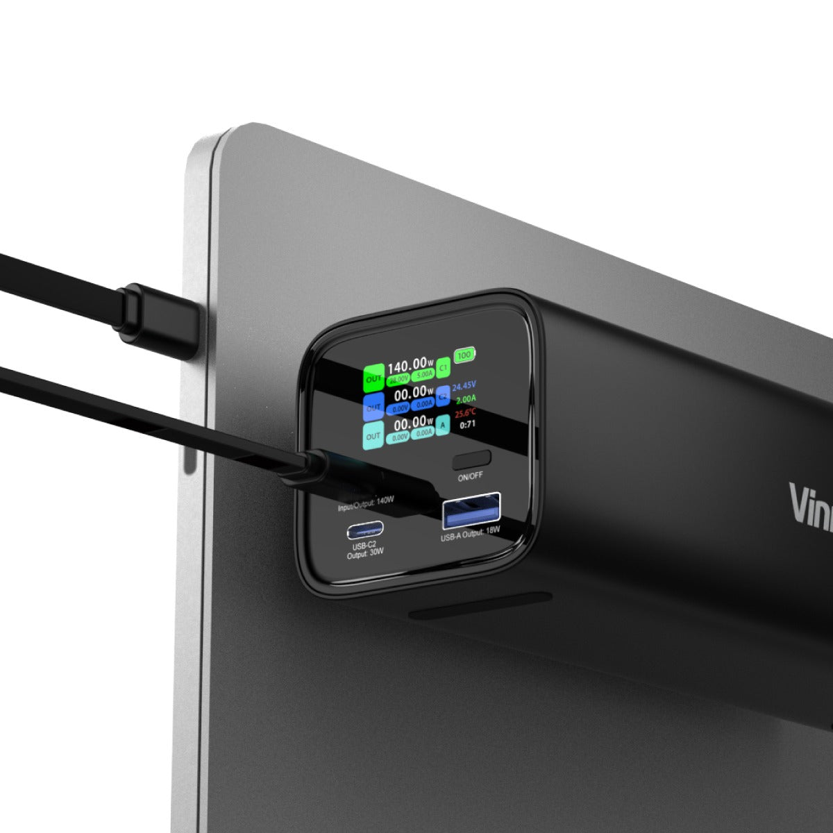 Vinnic 銀戰士電池 - 【HV140WG1-27BK】Mount Parker 2 140W PD3.1 27000mAh 行動電源 充電寶 - 為筆記型電腦和手機快速充電(可攜帶上飛機)