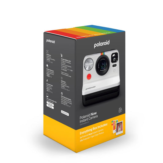 Polaroid - 寶麗來 Polaroid Now Gen 2 黑白色 Everything Box 即影即有相機相紙套裝 Now Gen 2 黑白色 及 I-Type 彩色膠片X16 - 一年保養